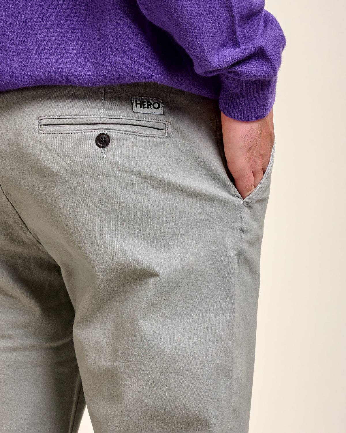 PANTALON CHINO BASIC - ACIER