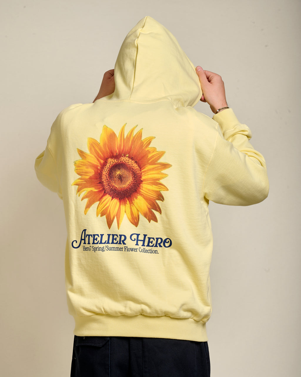 SWEAT À CAPUCHE TOURNESOL - YELLOW