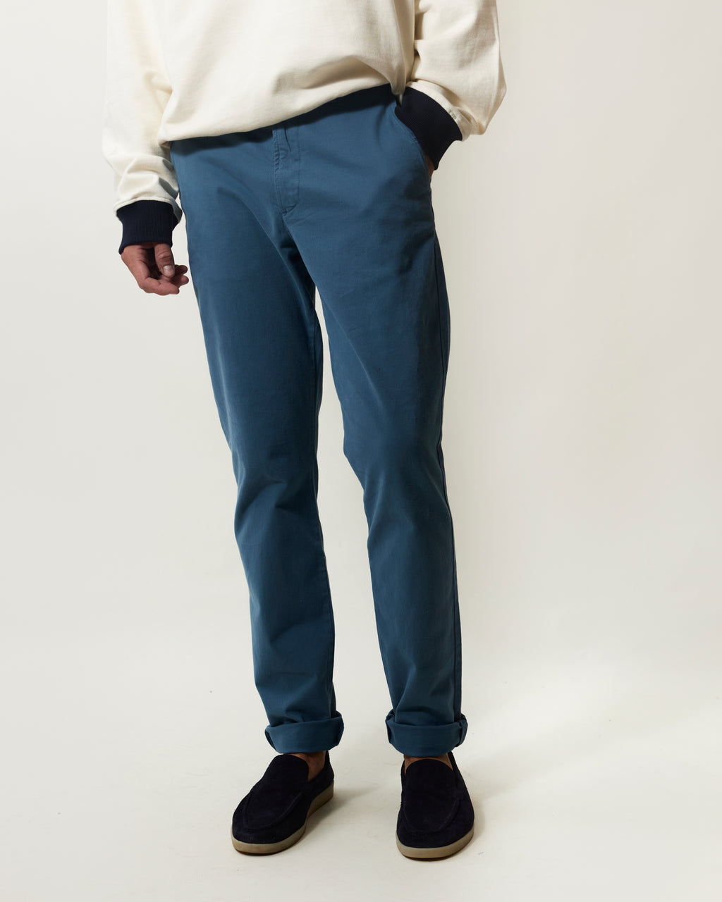 PANTALON BASIC CHINO - BLEU
