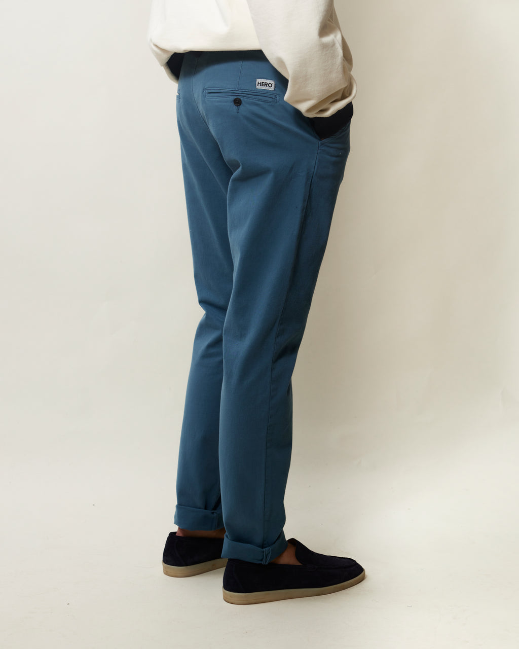 PANTALON BASIC CHINO - BLEU