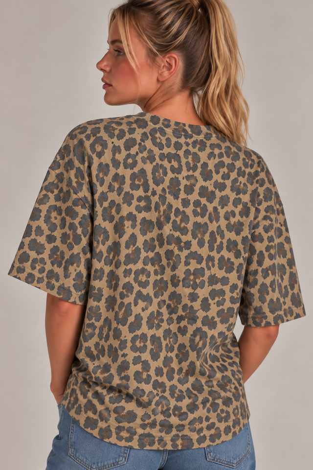 T-SHIRT HERO CLUB W - LEOPARD