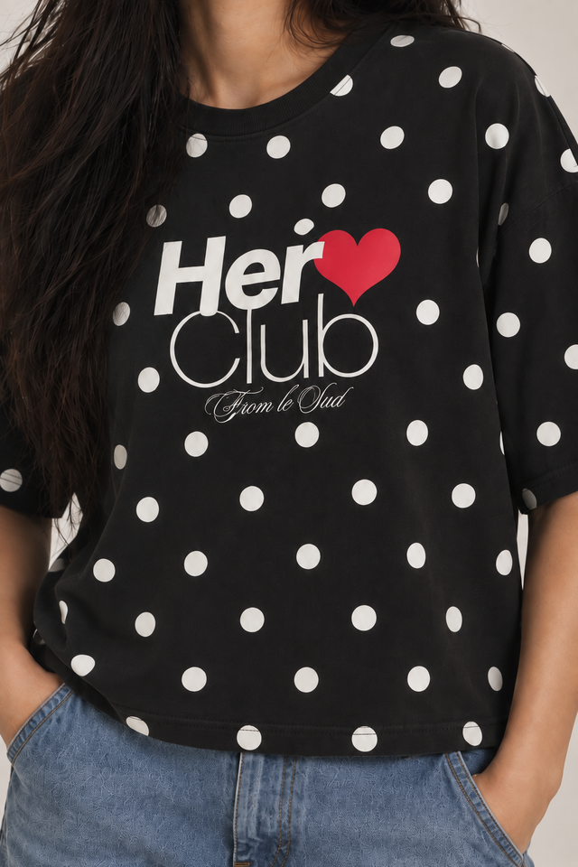 T-SHIRT HERO CLUB W - NAVY DOT