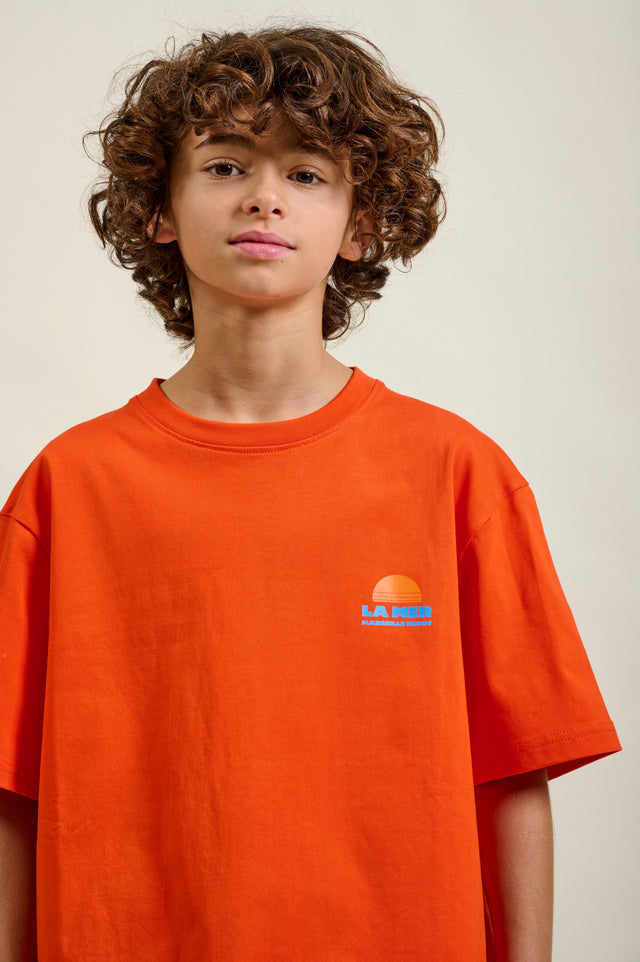 T-SHIRT LA MER TEE KID - TANGERINE