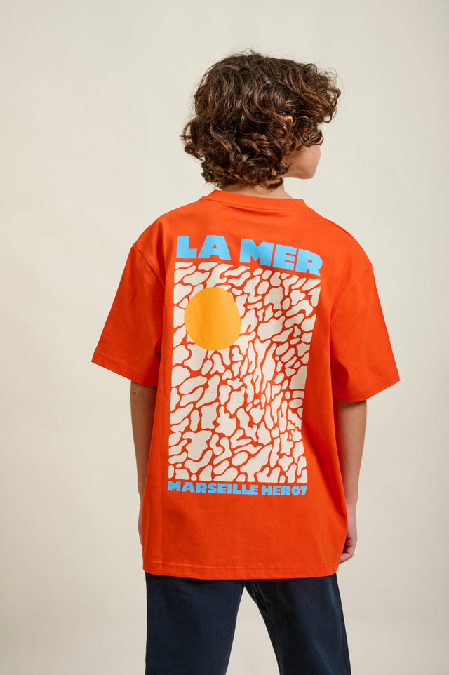 T-SHIRT LA MER TEE KID - TANGERINE