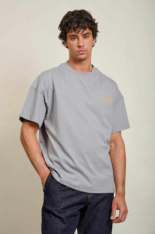 T-SHIRT LE VIRAGE - ACIER