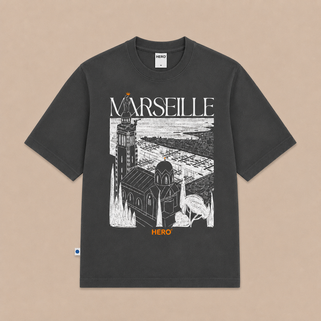 T-SHIRT MARSEILLE TEE - ANTHRACITE