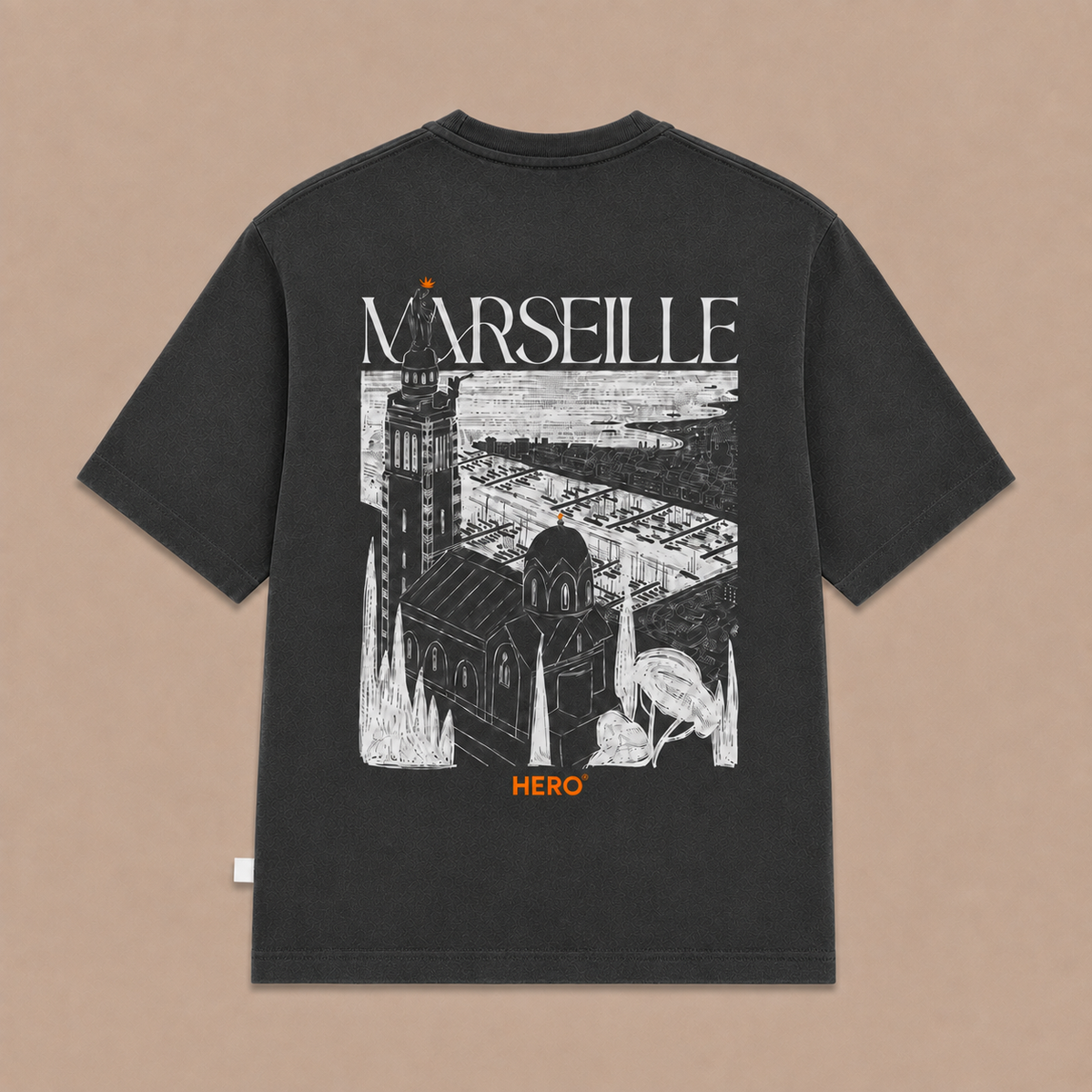 T-SHIRT MARSEILLE TEE - ANTHRACITE