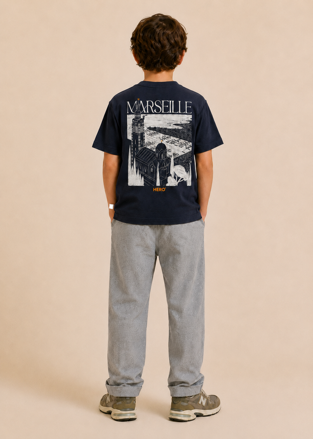 T-SHIRT MARSEILLE TEE KID - NAVY