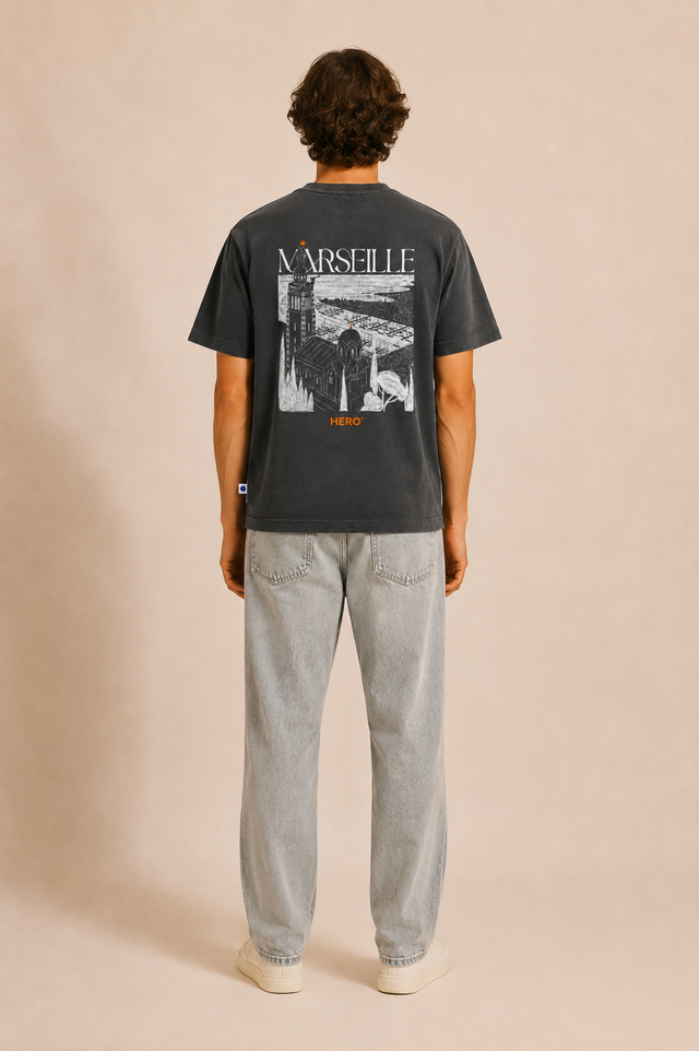 T-SHIRT MARSEILLE TEE - ANTHRACITE