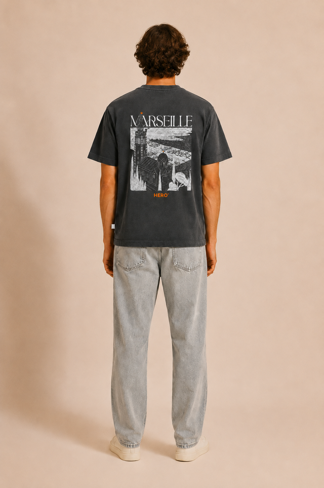 T-SHIRT MARSEILLE TEE - ANTHRACITE