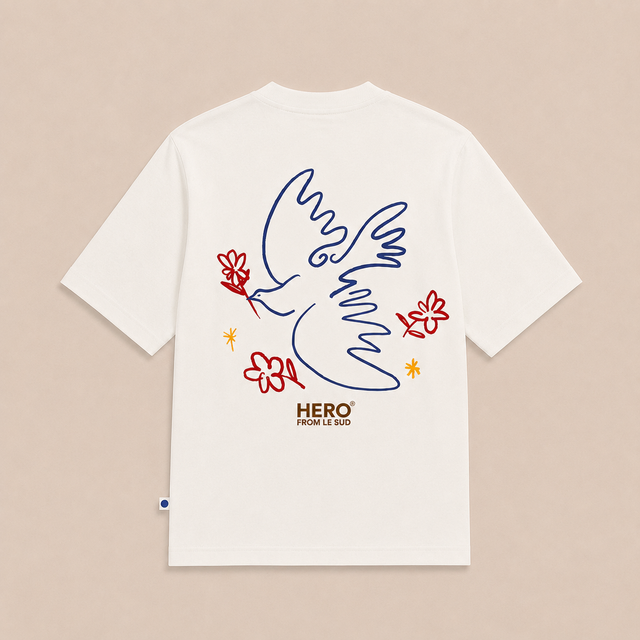 T-SHIRT PEACE TEE - OFF WHITE