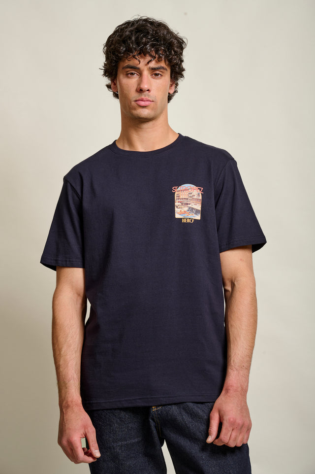 T-SHIRT QUAI DU PORT - NAVY