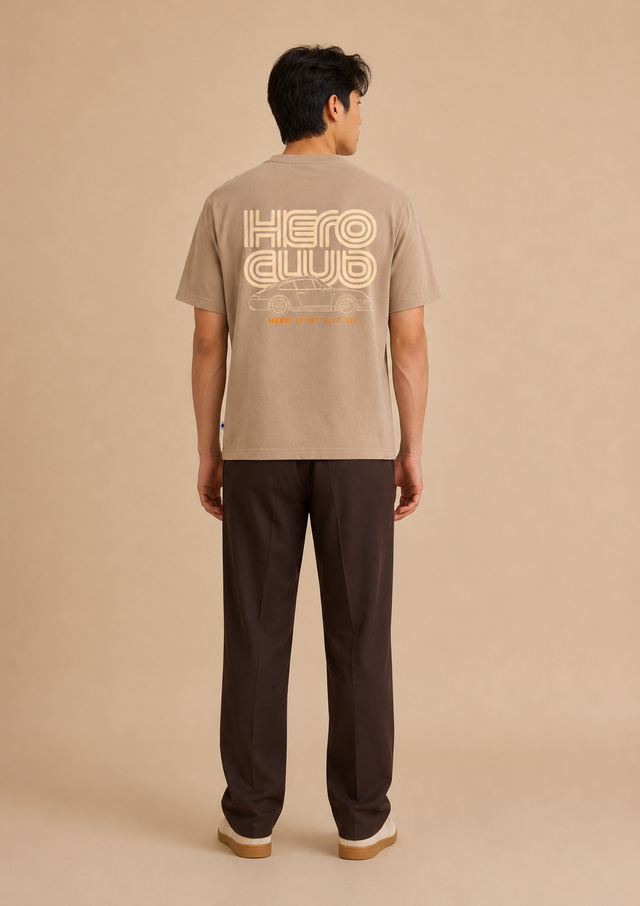 T-SHIRT FLAT SIX - BEIGE