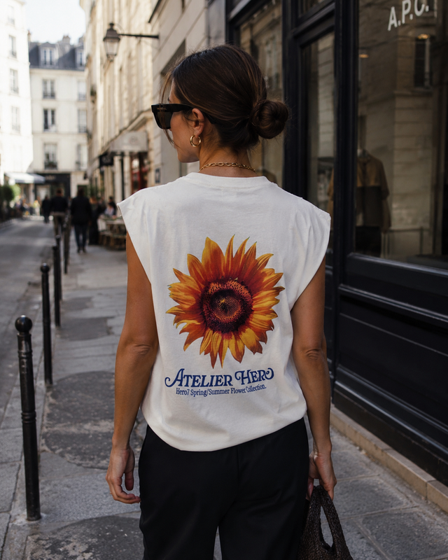 T-SHIRT TOURNESOL WT - OFF WHITE
