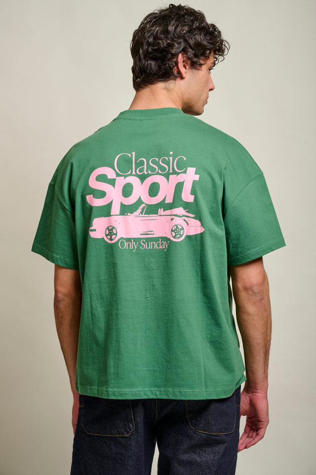 T-SHIRT SUNDAY CAR - BASIL