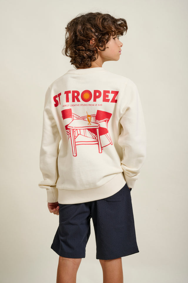 SWEAT ST TROPEZ KID - OFF WHITE