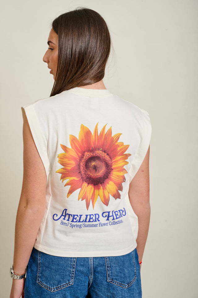 T-SHIRT TOURNESOL WT - OFF WHITE