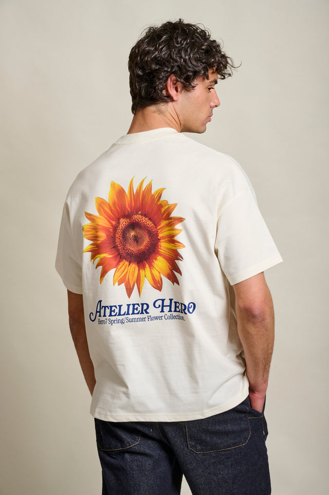 T-SHIRT LE TOURNESOL - OFF WHITE