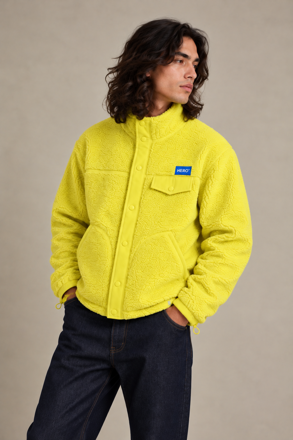 VESTE ALECK POLAIR - YELLOW