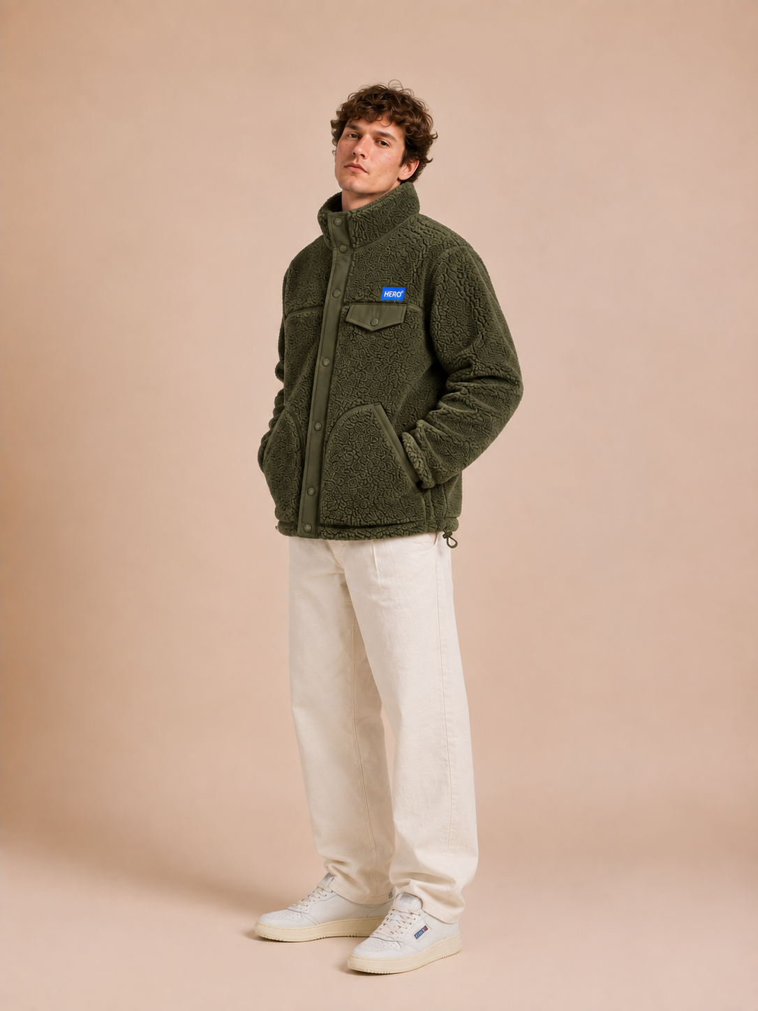 VESTE ALECK POLAIR - MILITARY
