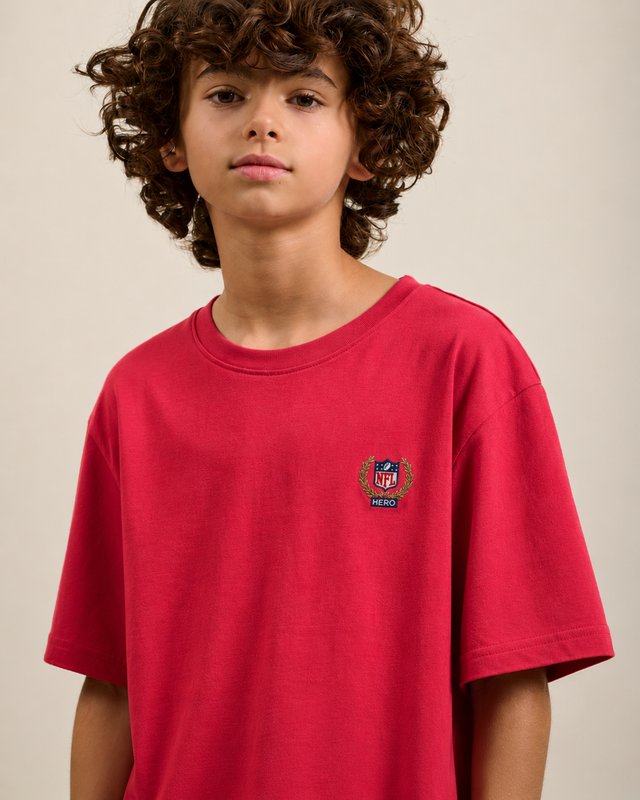 T-SHIRT JETS PLAYER TEE KID - BERRY ROSE