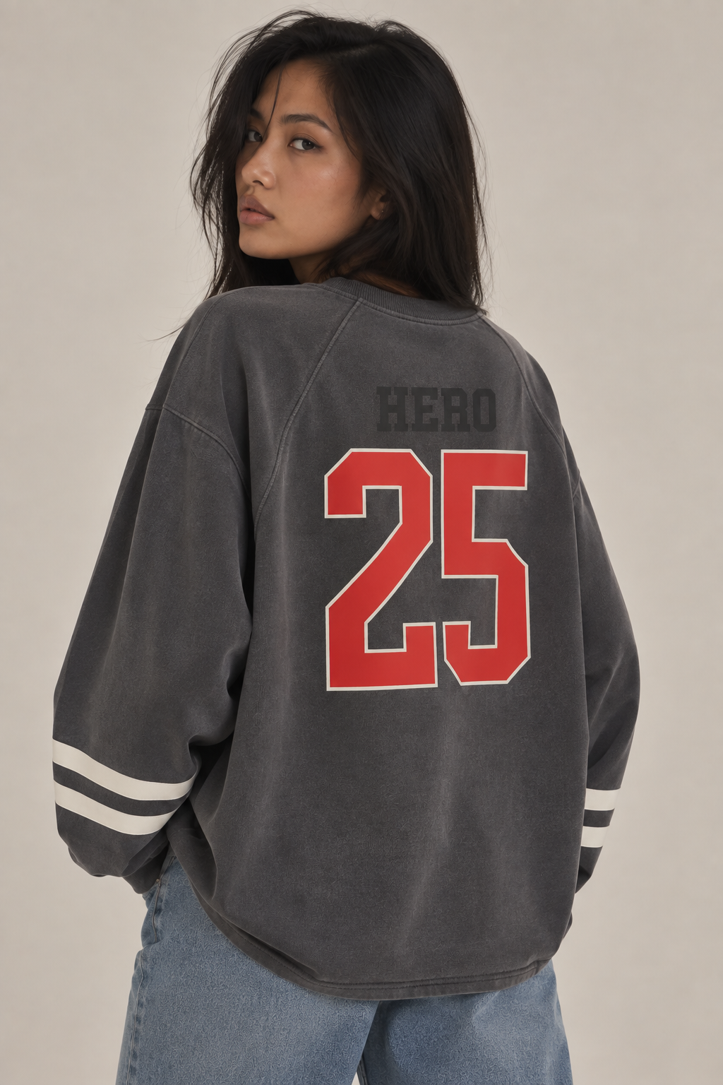 SWEAT COLLEGE TEE - ANTRACITE