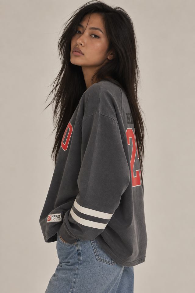 SWEAT COLLEGE TEE - ANTRACITE