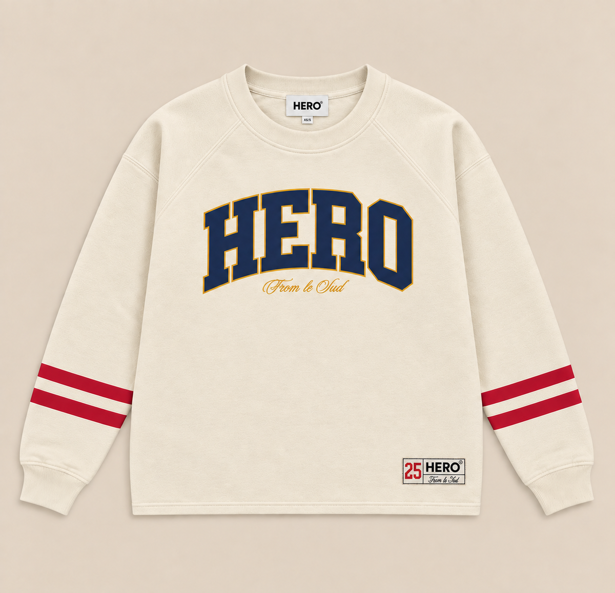 SWEAT COLLEGE TEE - OFF WHITE