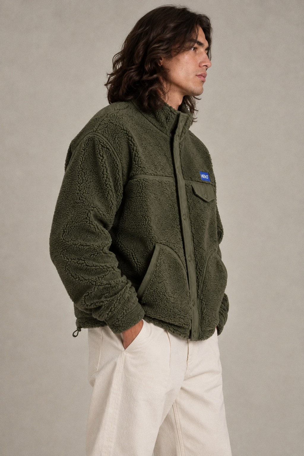 VESTE ALECK POLAIR - MILITARY