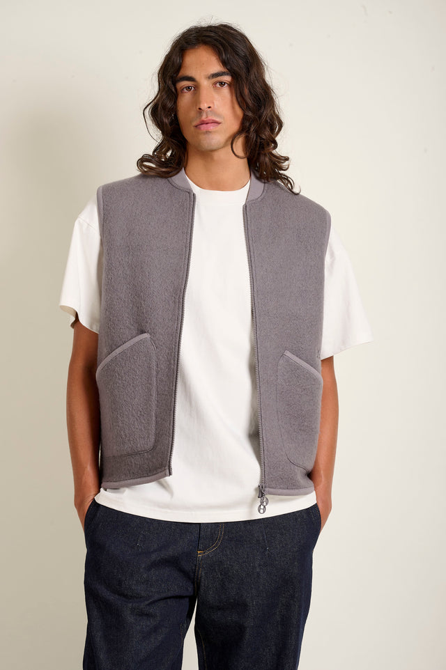 GILET SANS MANCHES ARTHUR - GREY MELANGE - FLEE