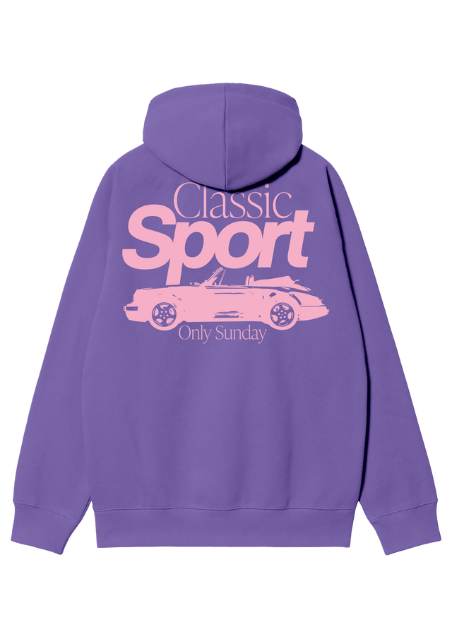 HOODIE À CAPUCHE CLASSIC SPORT - MAUVE - FLEE