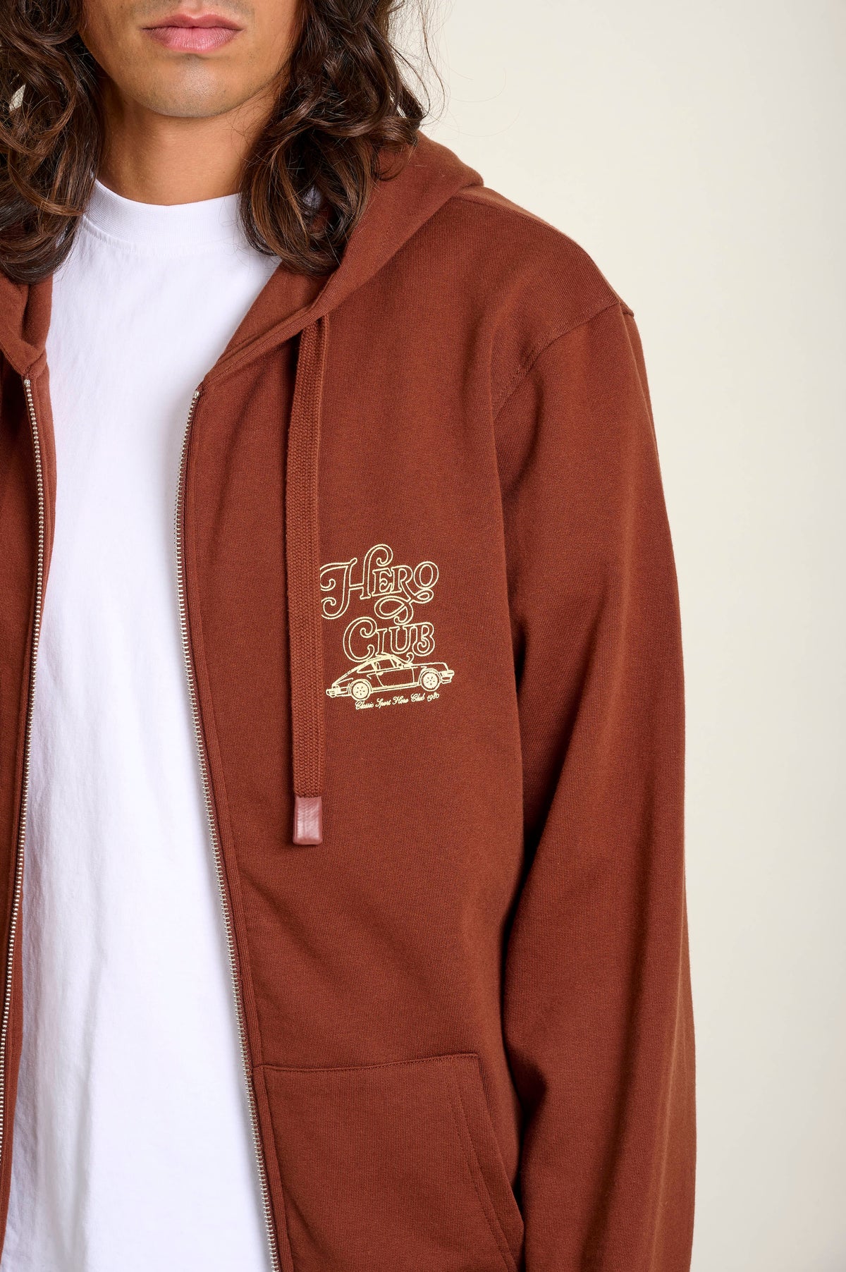 HOODIE ZIPPE ALFONSO - CHOCO - FLEE