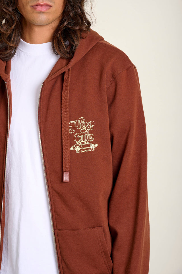 HOODIE ZIPPE ALFONSO - CHOCO - FLEE