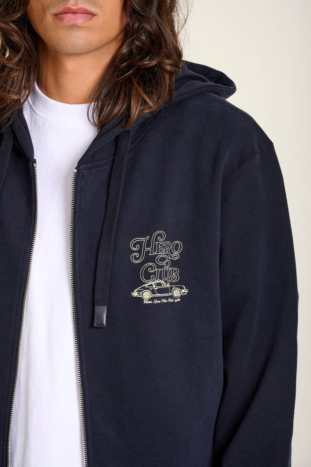 HOODIE ZIPPE ALFONSO - DARK NAVY - FLEE