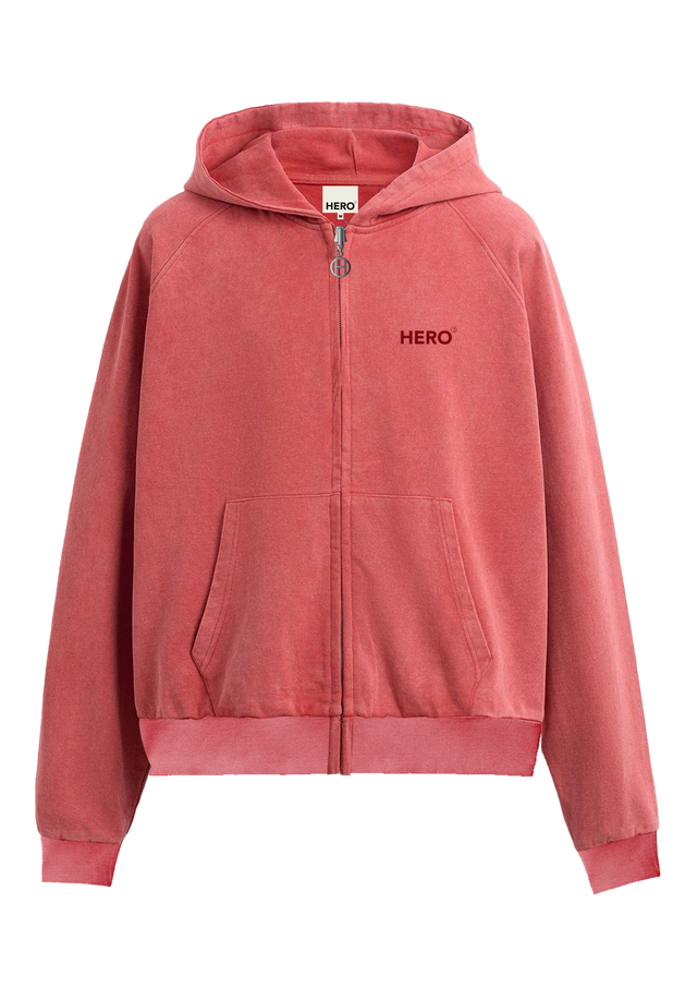 HOODIE ZIPPÉ CHIRO K - BERRY ROSE - TEESHIRT