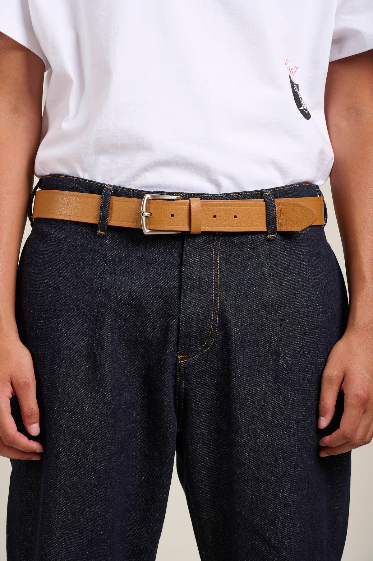 JEANS BELT COGNAC 007