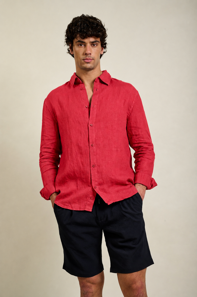 CHEMISE LINEN - BERRY ROSE