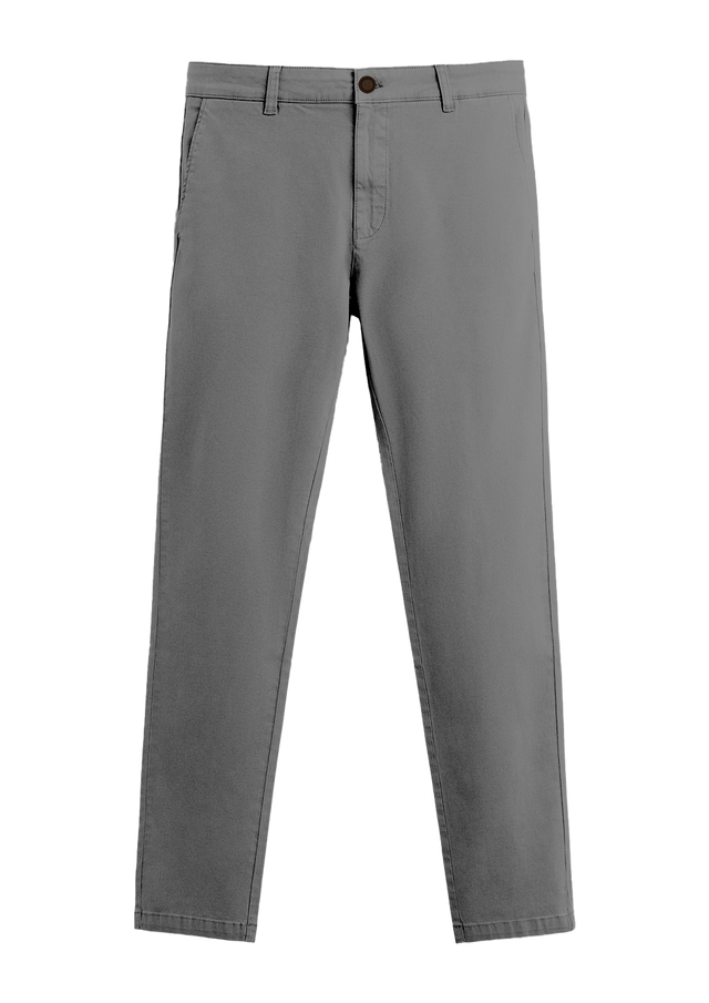 PANTALON CHINO BASIC - ACIER - PANTS