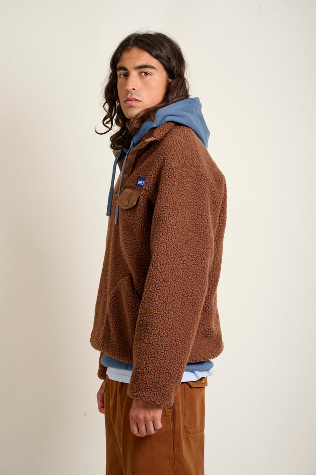 VESTE ALECK POLAIR - CHOCO - FLEE