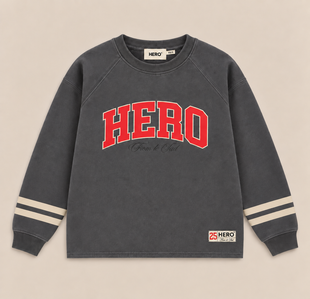 SWEAT COLLEGE TEE - ANTRACITE