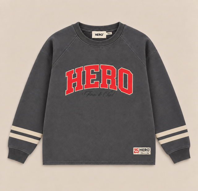 SWEAT COLLEGE TEE - ANTRACITE