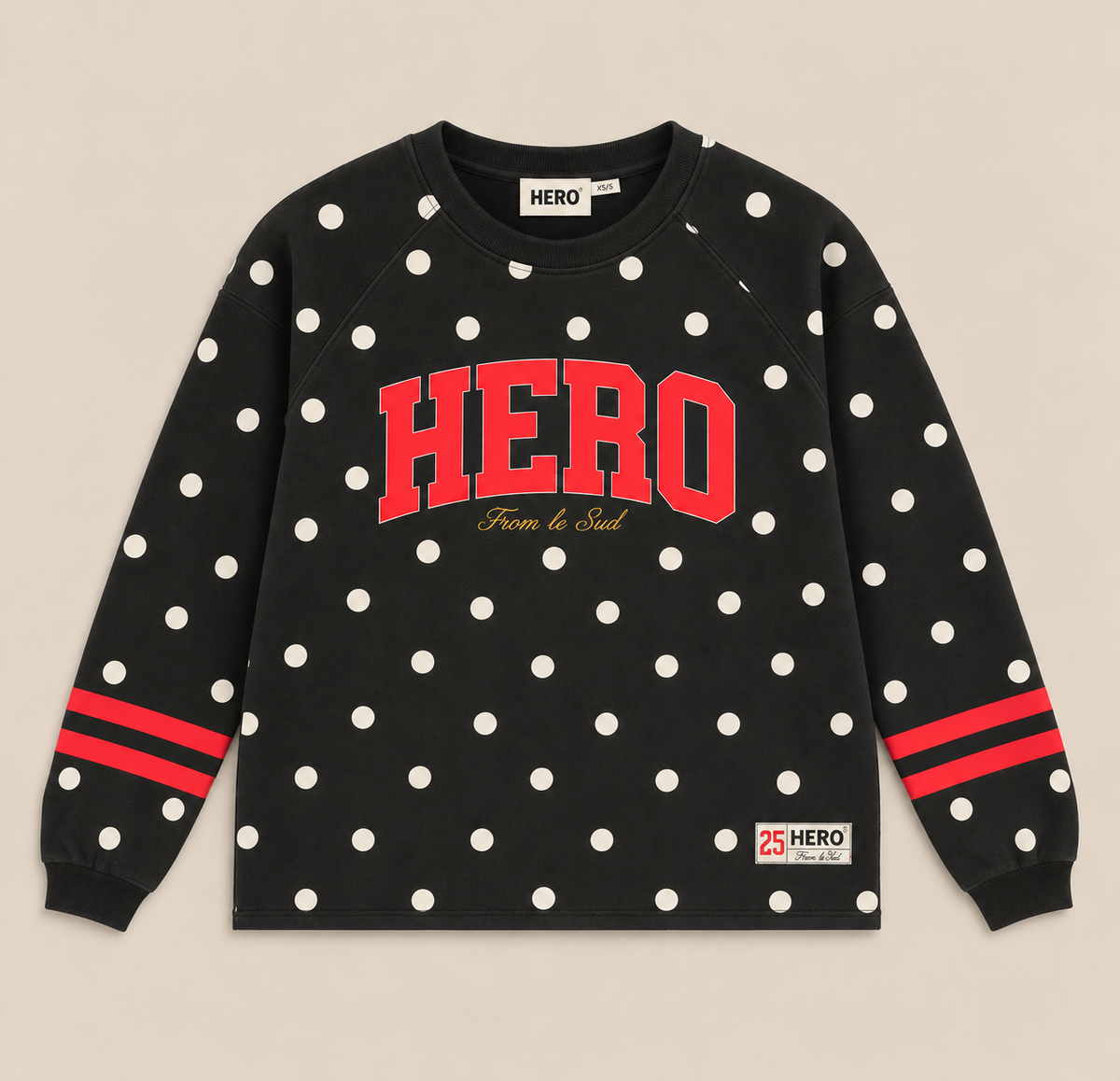 SWEAT COLLEGE TEE - NAVY DOT