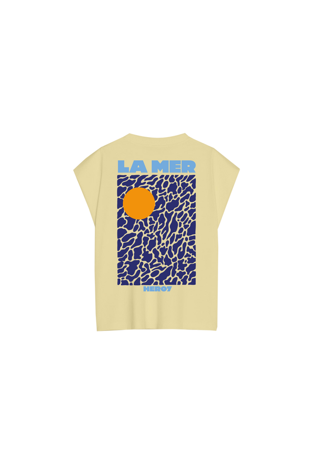T-SHIRT LA MER II WT - YELLOW PASTEL - TEESHIRT