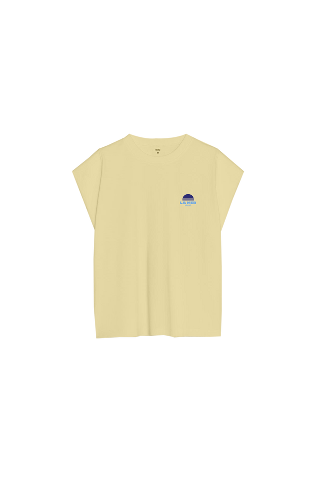 T-SHIRT LA MER II WT - YELLOW PASTEL - TEESHIRT