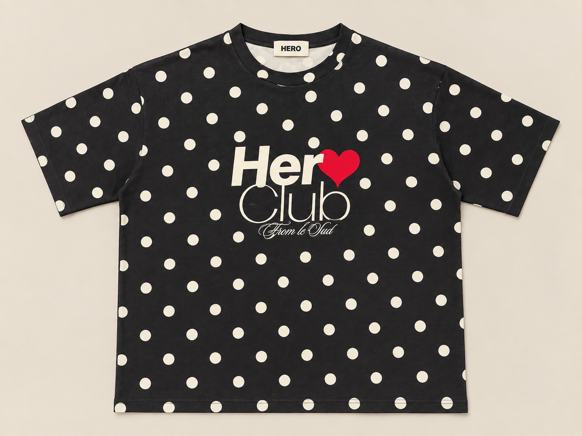 T-SHIRT HERO CLUB W - NAVY DOT