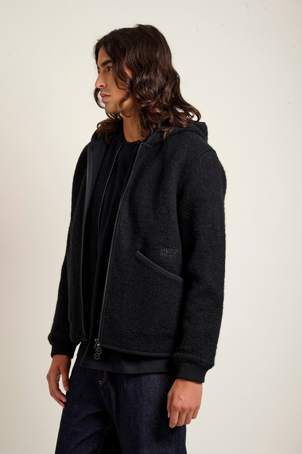 VESTE ZIPPÉE AUBIN - BLACK - FLEE