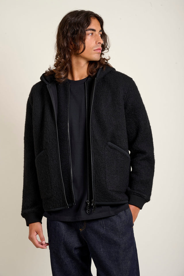 VESTE ZIPPÉE AUBIN - BLACK - FLEE