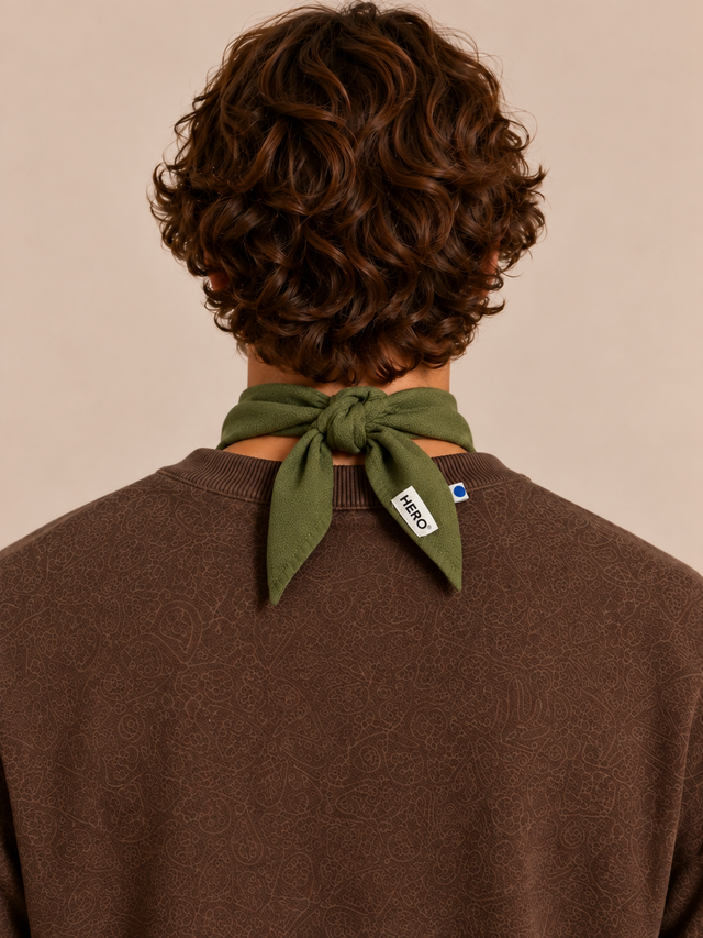 WOOL BANDANA - MILITARY