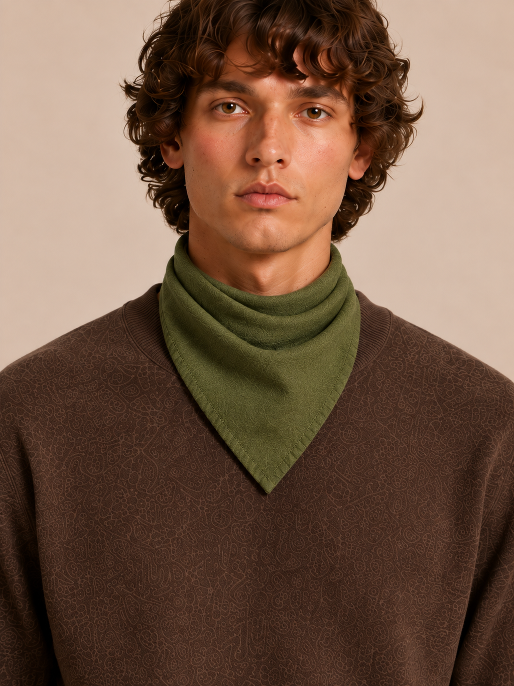 WOOL BANDANA - MILITARY